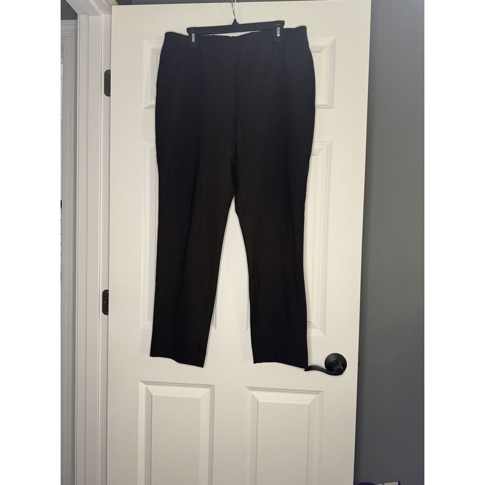 J Jill Slim Leg Pull On Slack Pants Large Black